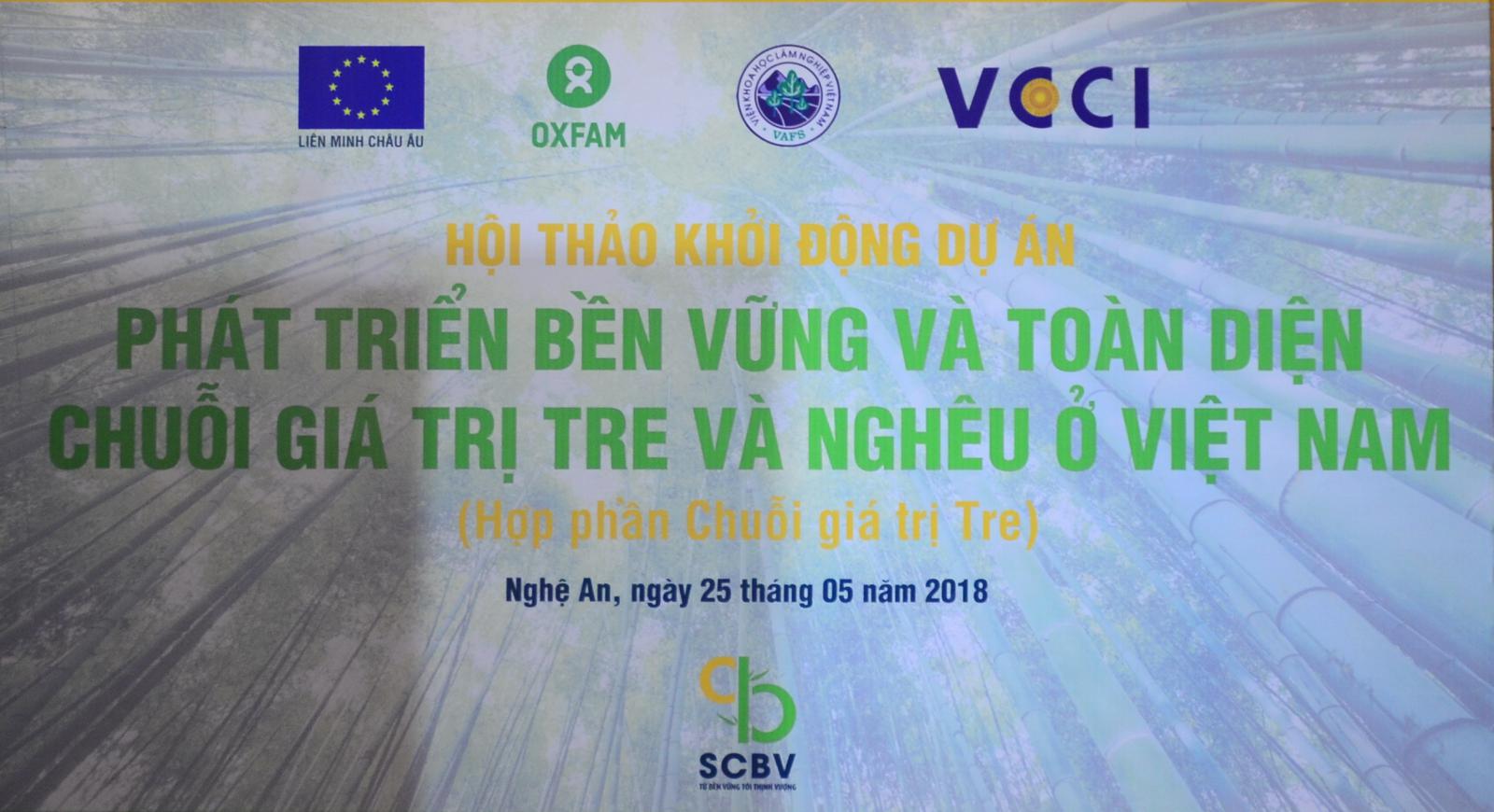 Dự án “Phát triển bền vững và toàn diện chuỗi giá trị tre và nghêu tại Việt Nam” đã chính thức khởi động ngày 25/5/2018.
